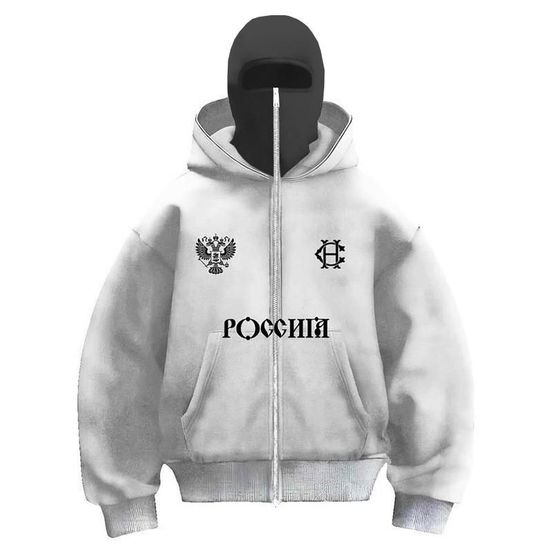 Y2K Oversized Hoodie Men Women Fleece Lined Cartoon Print Casual Streetwear