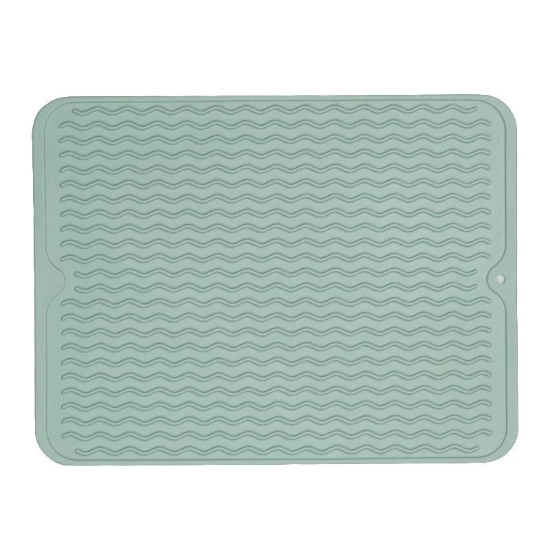 Silicone Dish Drying Mat,40 X 30cm Large Dish Drying Mats,Counter Top Mat,Dish Draining Mat,Silicone Tray Kitchen Accessories