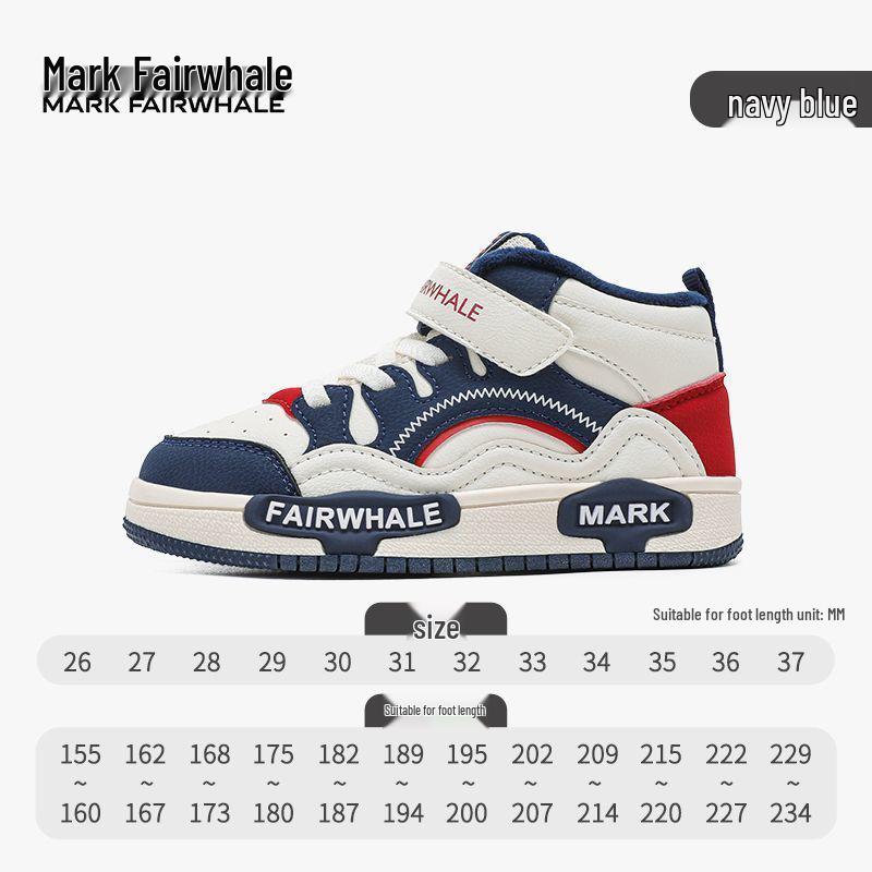 

Mark Fairwhale 2025 Winter Non-Slip, Warm Cotton Shoes for Teens - Shock Absorbing, Breathable, Plus Velvet Sports Shoes for Kids. 32