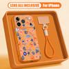 Custodia con Cinturino a Mano Stampa Pesci dell'Oceano Squalo Per iPhone 17 Pro Max iPhone 16 15 14 13 Pro Max Magnetica Per Magsafe Ibrida TPU+PC Copertura Opaca