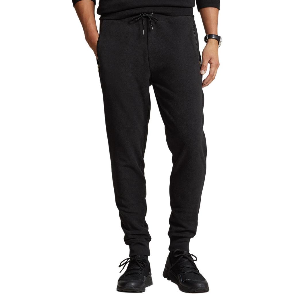 Polo Ralph Lauren SS23 Lunar New Year Collection Solid Color Lace-Up Jogging Knit Pants Men Pants Black MNPOPNT1BQ20185-001