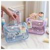 Crayon Shin Chan Makeup Bags Travel Cosmetic Organizer Cartoon Shin-Chan Handbag Wateproof Storage Bags Transparent Washing Bag