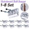 1-8 Set Skateboard Wall Hanger Clear Acrylic Wall Mount Skateboard Storage Holder for Skateboard Lovers Skateboard Display Rack