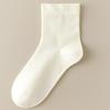 Female Spring and Summer Thin Pure Cotton Sweat Absorption Anti Pilling Pure Color Loose Boneless Tube Socks