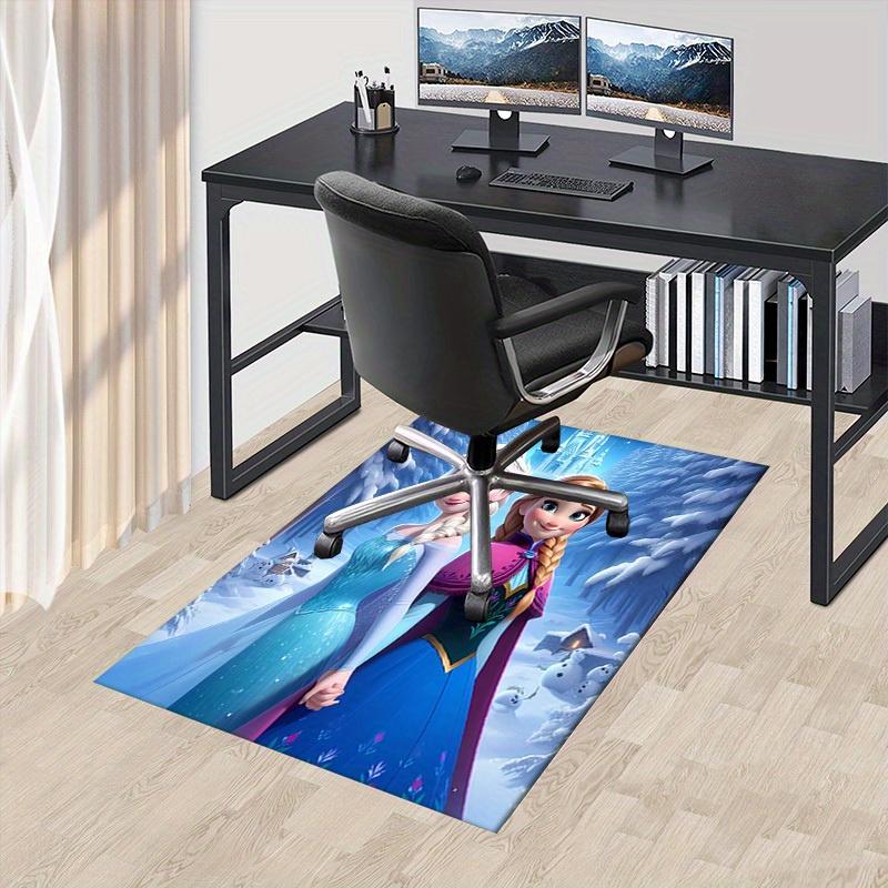 

Office Carpet, Under Chair Rug, Gift for Home Decor, Frozen Princess Inspired Flooring, Elsa and Anna Themed Decoration, Winter Wonderland I 60cm by 90cm