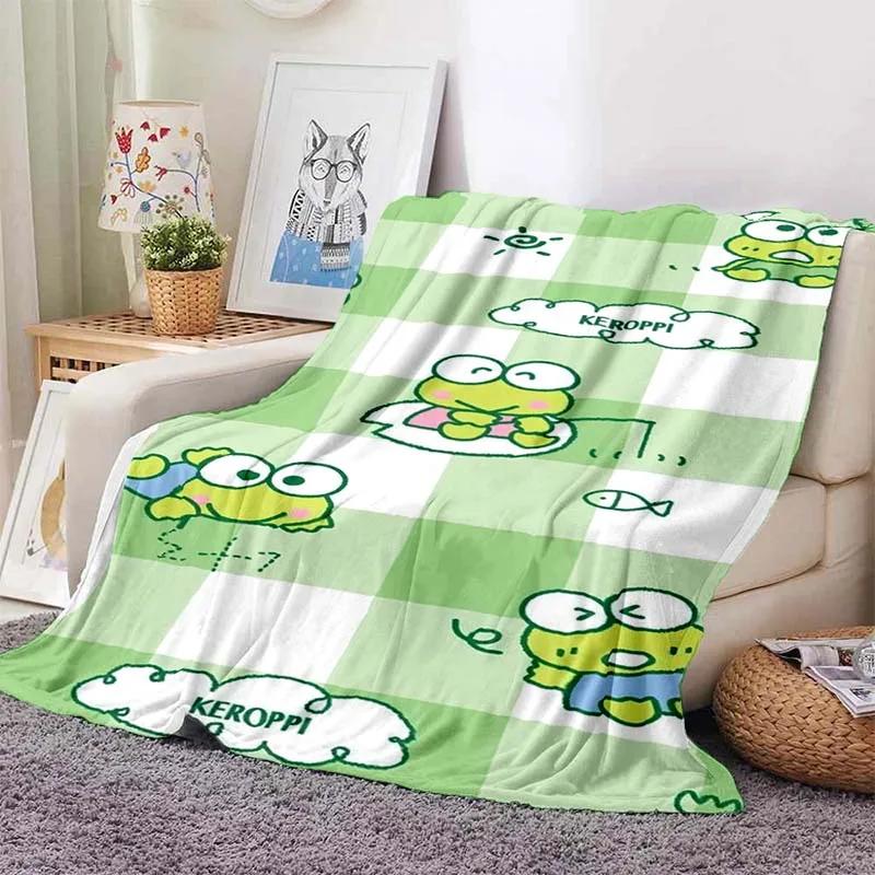 3D Printed Big -eyed Frog Card Kero Kero Keroppi Blanket Living Room Bedroom Sofa Cover Blanket Children s Nap Sleeping Blanket 75x90cm