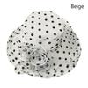 Elegante Grote Brede Rand Bruids Theekransje Bruiloft Hoed UV Bescherming Ademend Organza Hoed Mesh Bucket Hoed Dames