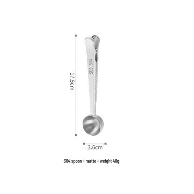 ZISIZ 304 Stainless Steel Coffee Measuring Spoon Clip Set