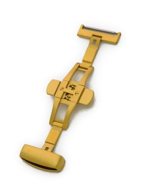 Cassis Watch Strap PBF Satin Finish 22mm Gold with Replacement Tool CAYGS022 [CASSIS] D-Buckle D-BUCKLE