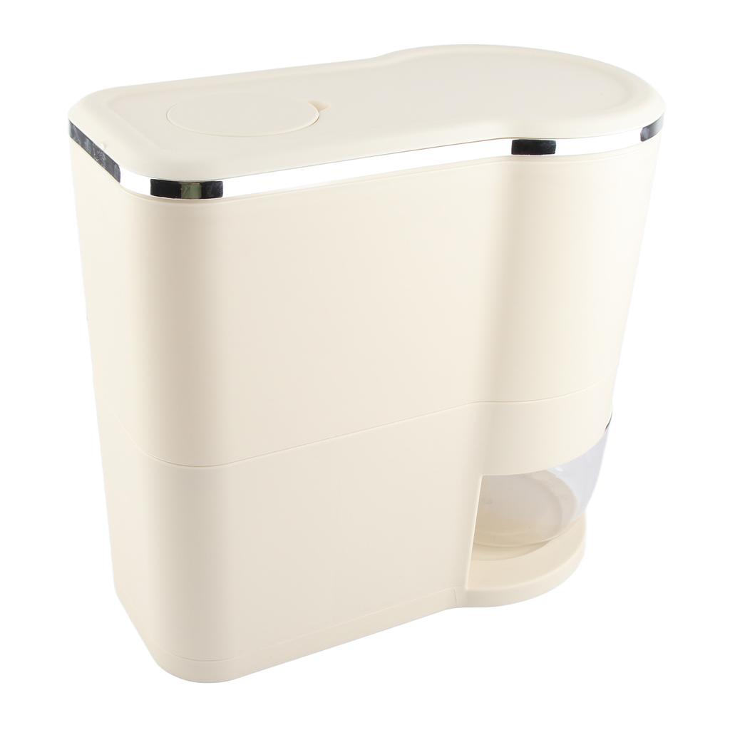 Boîtes à Riz Pression Blanc Crème Anti-Insectes Anti-Humidité Seau de Stockage pour Riz Usage Domestique Seau de Stockage pour Riz