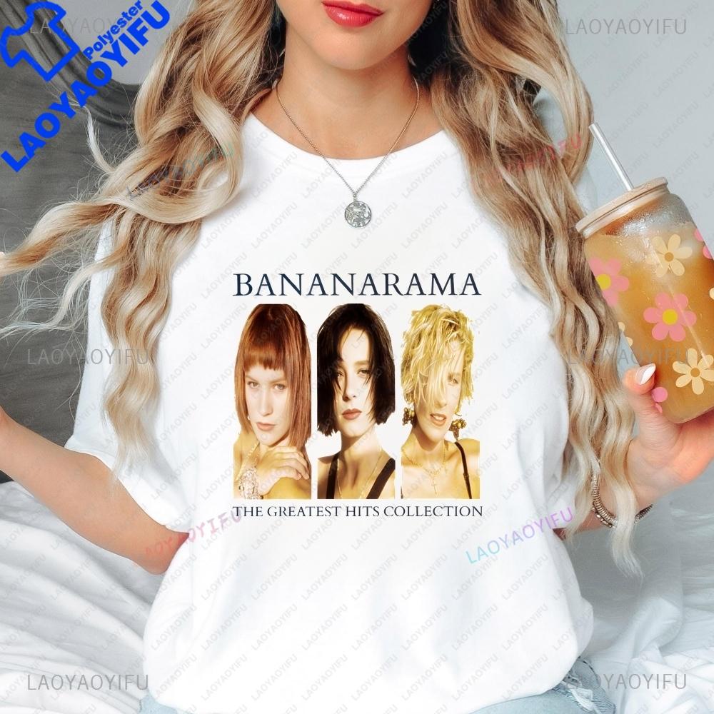 Retro Pop Music Group Bananaramas Summer Trend Harajuku Shortsleeved Unisex Pattern Largesized Tshirt For Both Unisex And Unisex