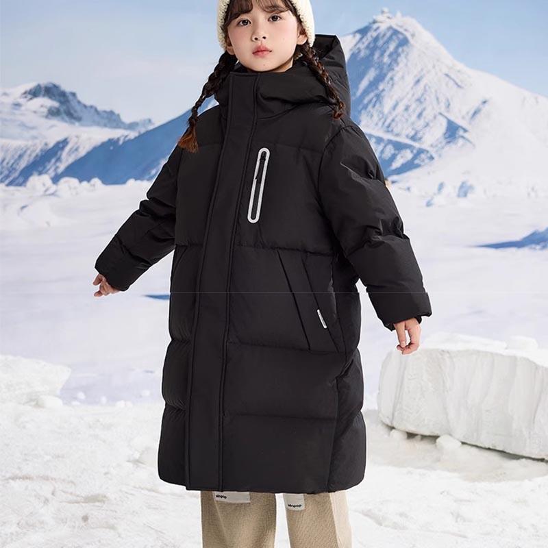 Kids Winter Down Jacket for Boy Girl Hooded Waterproof Thick Warm Teenage Girl Down Jacket Kids Parka Outwear Coat