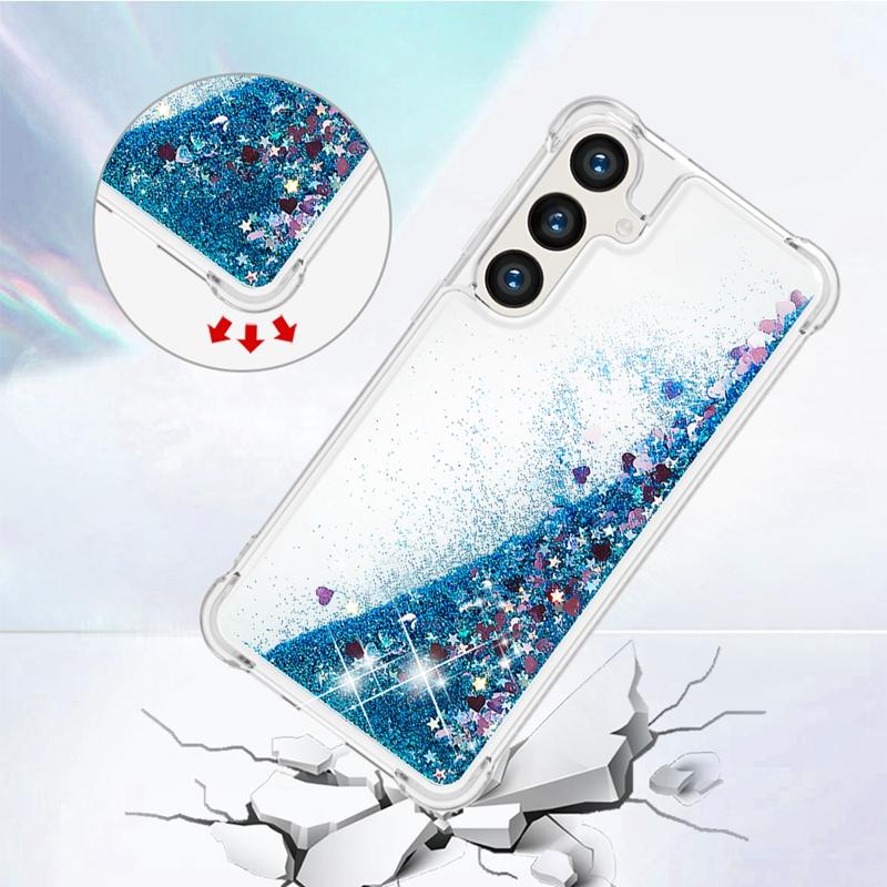 S24 Fe Case On For Funda Samsung Galaxy S24 FE Cover Glitter Dynamic Liquid Case For Samsung S 24 Ultra S24+ S24FE Cases Coque