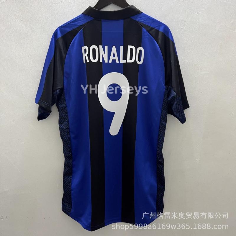 09-10 Inter Retro Jersey Ronaldo Inter Milan 2001/02 Jersey Football Jersey