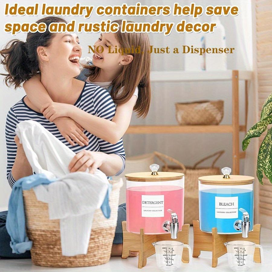 1Pcs/2Pcs Laundry Detergent Dispenser, Laundry Soap Dispenser with Stand, Fauts Laundry Detergent Container Organization