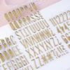 1/3 Sheets 3D Gold Letter Number Stickers Letters Stickers Self Adhesive Stickers For DIY Crafts Scrapbooking Decorative Decal