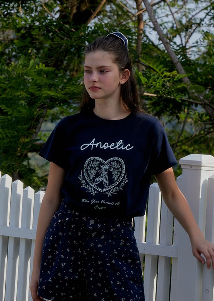 ANOETIC Anc Love Basic T-Shirt_Navy