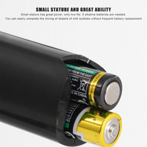 Dtharen Handheld Coffee Frother, Handheld Milk Frother - Battery-Operated Stainless Steel Electric Foam Maker, Kitchen Gadget for Milk Coffee, Latte,