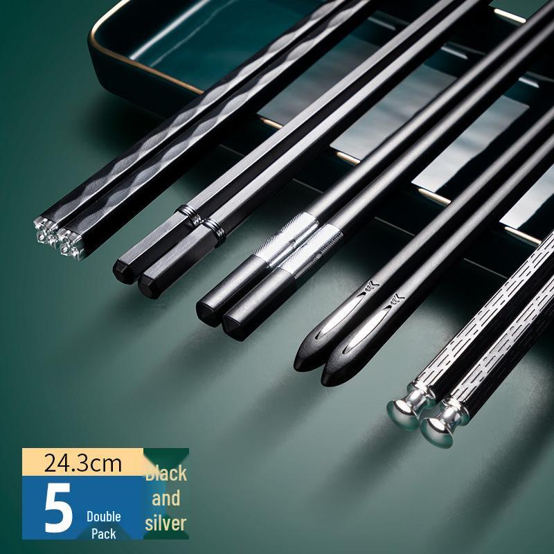 Single-Use Non-Slip High-Temperature Alloy Japanese Chopsticks for Healthy Individual Serving