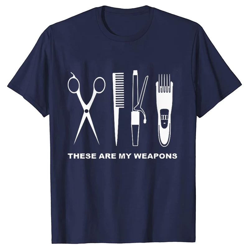 Tricou Barber Weapons Mwn Mânecă Scurtă Topuri Gât O Bătăile Inimii Frizerului Tricou Oversized Îmbrăcăminte Bărbați Topuri Foarfece