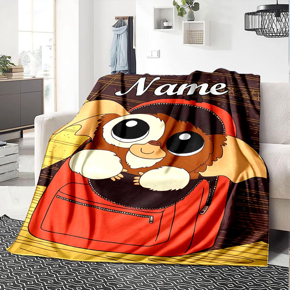 Customiz Name Personality Gremlins Blanket Soft &Warm Sofa Office Bed Travel Lunch Break Blanket, Gift Suitable All Seasons