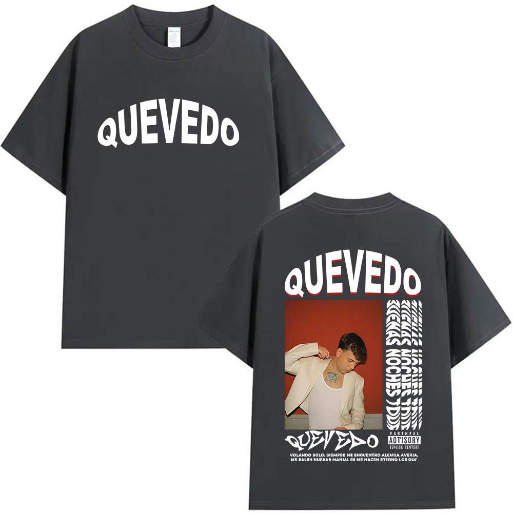 Rap Singer Quevedo Buena Noches Tour 2025 Mens Pop Music Hiphop Casual Oversized Cotton Tshirt