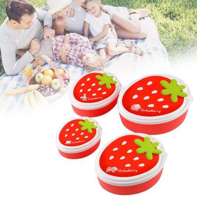 4 Pezzi Portatile per Studenti Lavoratori d'Ufficio Scatola Frutta Scatola Bento Contenitori per Alimenti per Bambini Pranzo al Sacco
