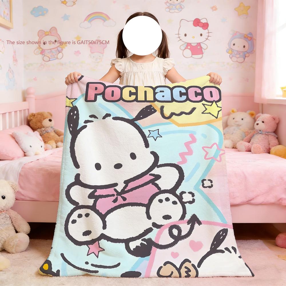 

Cartoon P-Pochacco Dog Cute kawaii Blanket For Soft Throw Blanket for Picnic Bed Sofa Home Bedroom Cozy Warm Comfortable 75x90cm