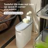 10L Trash Can Plastic Rubbish Bin Creative Semi Automatic Garbage Bin  Small Bathroom Storage