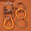 Halloween Pumpkin Skull Bracelet Set with English Letters – Fashionable Personalized Design