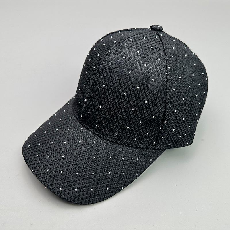 Cappellino da Baseball Elegante Versatile da Donna con Strass Glitterati, Cappellino Parasole per lo Sport