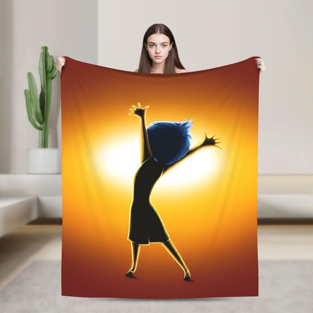 Inside Out 2 Cartoon  Blanket  Travel Office Flannel Throw Blanket For Outdoor Super Warm Custom Quality Bedspread