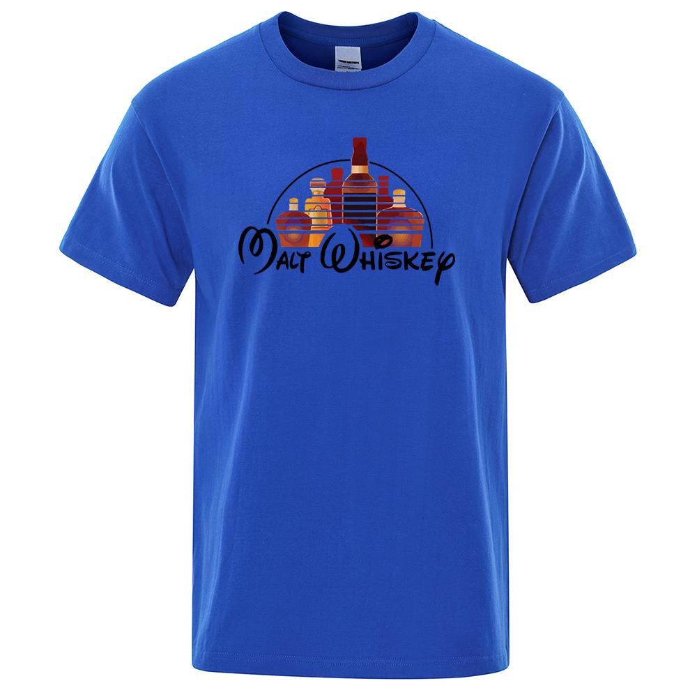 2023 New Summer Cool TShirt Men Short Sleeve Malt Whiskey T-Shirt Funny Alcohol Drunk Mens Tee O-Neck T Shirt Streetwear Tops