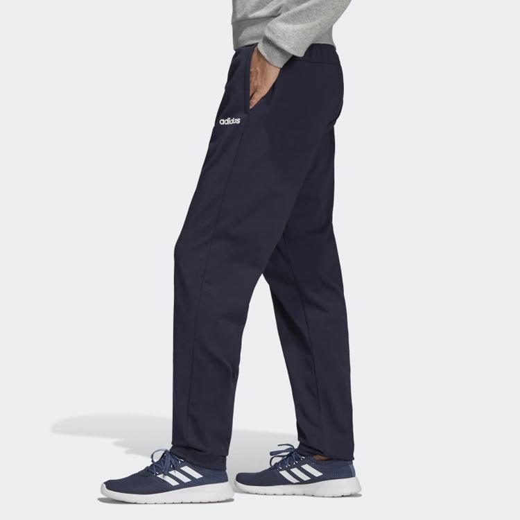 Adidas Essentials Plain T Knit Track Pants Men Bottoms Blue DU0377