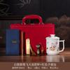 White porcelain Dunhuang office cup, personal special large-capacity drinking cup, mug with lid, teacup with hand gift