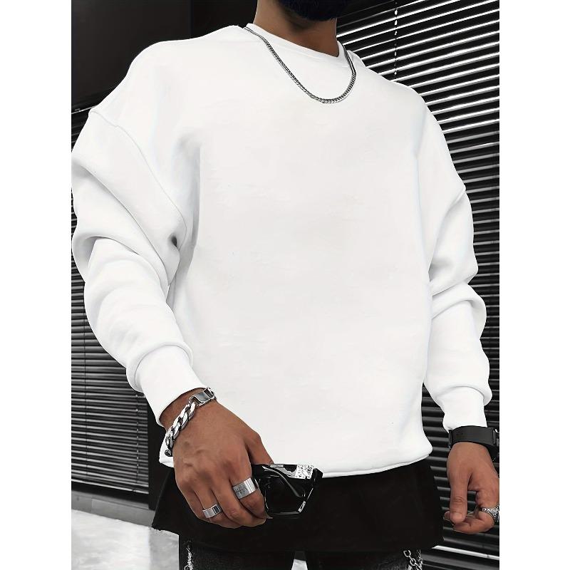 Men's Fashionable Creative Design Car Print Sporty Casual Commuter Versatile Long Sleeve Loose Fit Crew Neck Sweatshirt