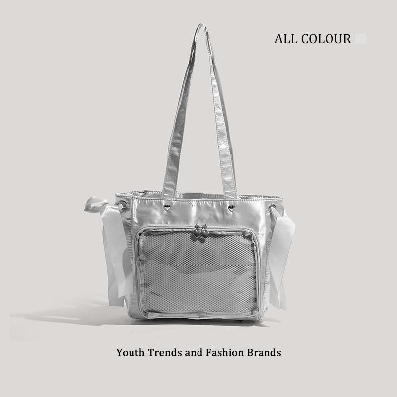 

Silver Tote s new high-value transparent portable shoulder bag. серебряный