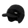 In the Hat, the Elderly Father's Ear Protection Hat Keeps Warm Autumn and Winter Fashion Knitted Hat Fleece Cold-proof Wool Hat