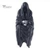Gothic Home Decor 3D Printed Tabletop Figurine, Grim Reaper Sitting Statue, Halloween Table Ornaments Spooky Sculpture for Garden or Bookshelf,