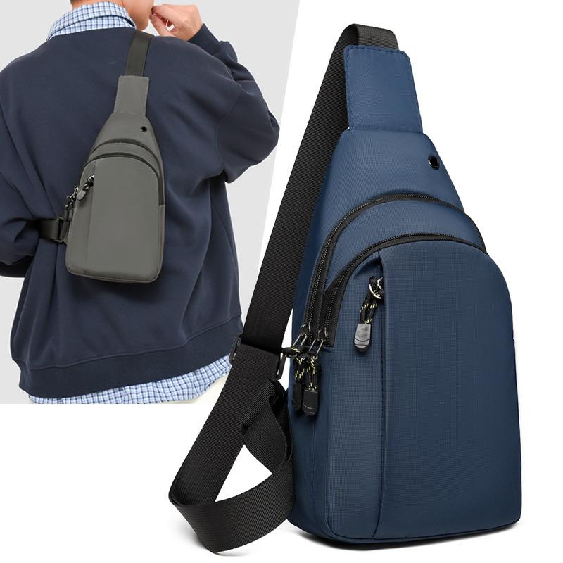 Men's breast bag New outdoor sports bag Portable storage bag Casual outdoor commuting fashion chest bag