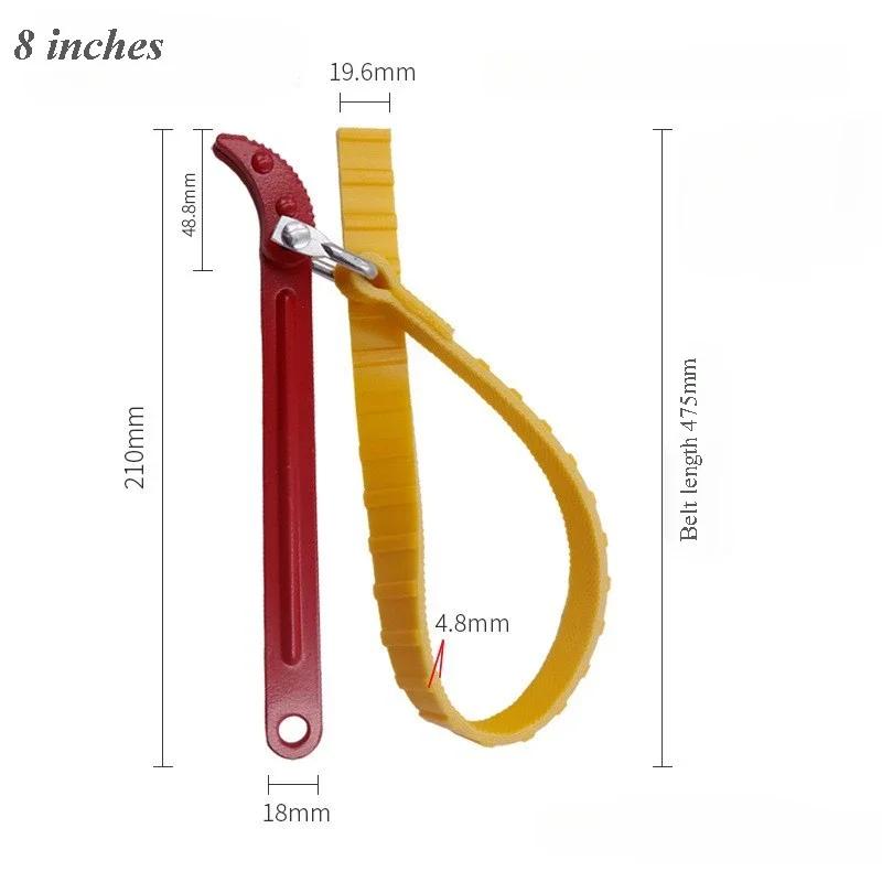 Belt Wrench Oil Filter Puller Adjustable Strap Spanner Strap Opener Cartridge Disassembly Tool Chain Wrench Strap Opener