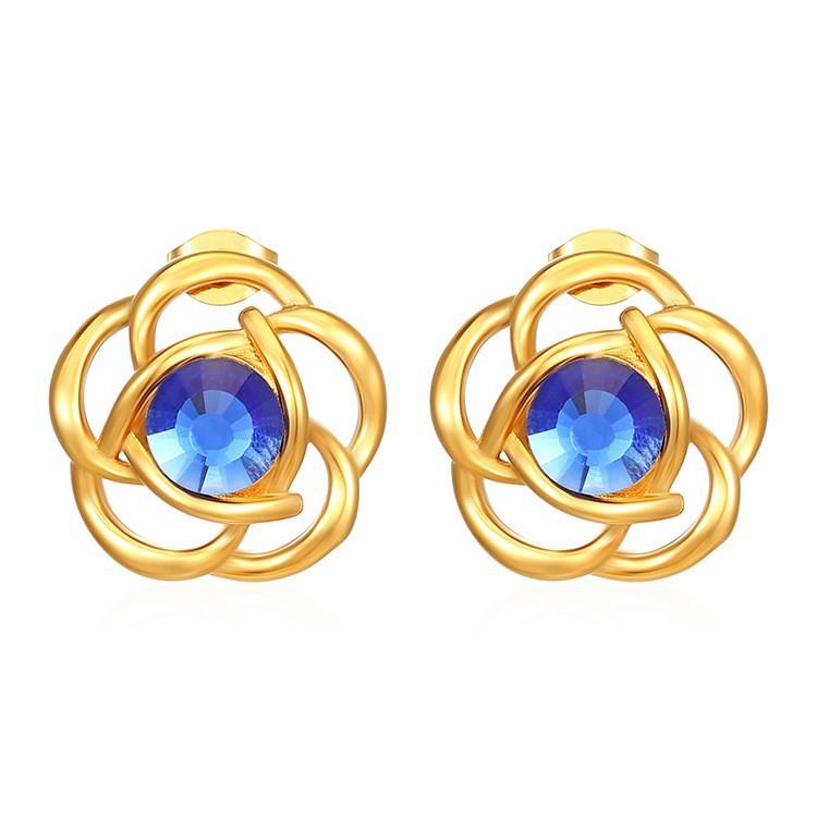 Direct supply geometric stainless steel earrings, women's trend high-end retro earrings, versatile plated 18K earrings