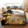 3D Pet Cat Comforter Bedding Set For Kids, Cute Kitten And Tiger Duvet Cover For Boys And Girls, Mysterious Black Cat Bedspread