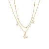 Butterfly Rhinestone Titanium Steel Necklace & Bracelet Set - Colorfast Stainless Steel