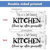Kitchen Sign for Door Kitchen Wall Decor Farmhouse Kitchen Sign Plastic Hanging Sign Kitchen Decor for Counter Kitchen Decoration Kitchen Wall Signs