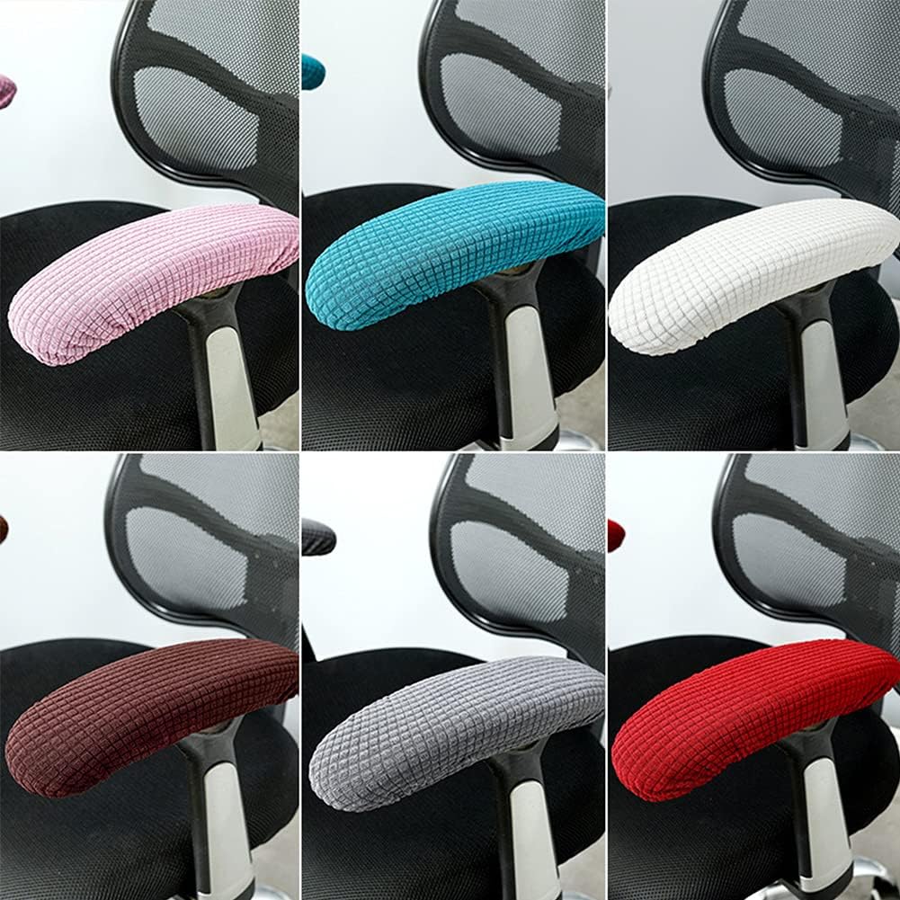Armrest Slipcover Pads, Office Chair Arms Protector, Stretchable, Beige