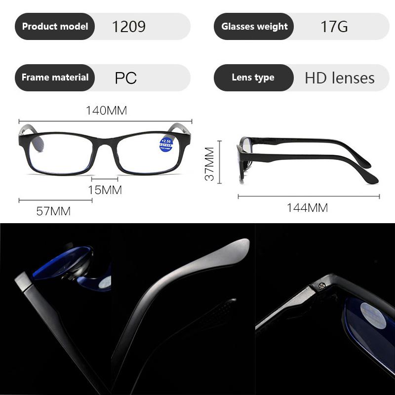 Women Anti Blue Light Blocking Computer Glasses Magnetic Therapy Activated Carbon Presbyopic Eyewear For Men
