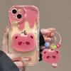 Suitable for Xiaomi 14pro Mobile Phone Case 13/11 Bear Bracket Pendant Note12 Transparent Silicone Redmi K60/50
