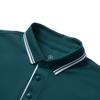 Li Ning Wade Series Simple Comfortable Striped Versatile Casual Pullover Short Sleeve Polo Shirt Men Polo Shirts Dark-Reef-Green APLV007-3