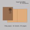 Traveler's Notebook Refill: Saddle-Stitched Loose-Leaf Insert with Kraft Paper & Lined, Blank, Grid Pages